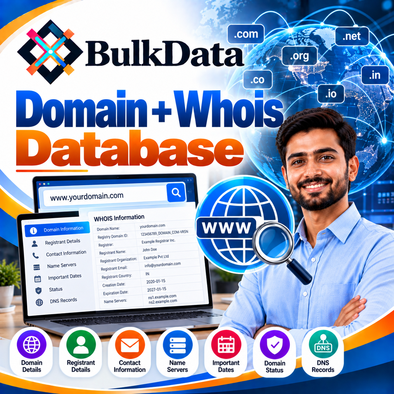 Domains + whois users databse